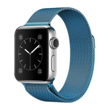 Řemínek pro Apple Watch 45mm / 44mm / 42mm - magnetický - nerezový - modrý