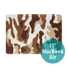 Plastové puzdro ENKAY pre Apple MacBook Air 11 - maskáčové - hnedé
