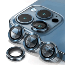 Tvrdené sklo pre Apple iPhone 15 Pro / 15 Pro Max - na objektív fotoaparátu - modré