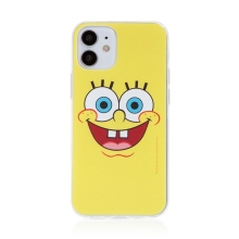 Kryt Sponge Bob pro Apple iPhone 12 mini - gumový - vysmátý Sponge Bob