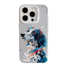 Kryt pro Apple iPhone 15 Pro - zvýšený okraj fotoaparátu - plastový / gumový - graffiti - zaujatý pes