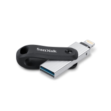 Flash disk 128 GB SANDISK iXpand pro Apple iPhone / iPad - Lightning / USB-A - kovový -  MFi - stříbrný