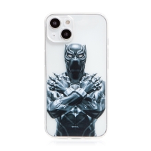 Kryt MARVEL pro Apple iPhone 13 - Black Panther - gumový - průhledný