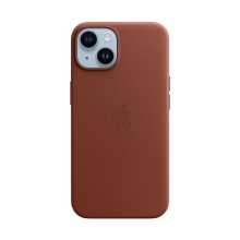 Originální kryt pro Apple iPhone 14 - MagSafe - kožený - cihlově hnědý