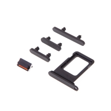 Rámeček / šuplík na Nano SIM + boční tlačítka pro Apple iPhone 12 - černý - kvalita A+