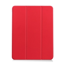Pouzdro / kryt pro Apple iPad Air 4 / 5 (2022) - chytré uspání - držák Apple Pencil - umělá kůže - červené
