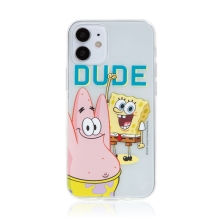 Kryt Sponge Bob pro Apple iPhone 12 mini - gumový - Sponge Bob s Patrikem