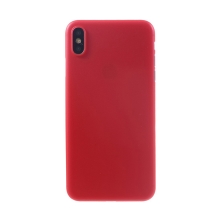 Kryt / obal pro Apple iPhone Xs Max - ochrana čočky - ultratenký - plastový - matný - červený