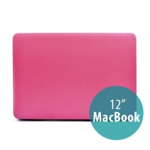 Plastový obal / kryt pro Apple MacBook 12 Retina (rok 2015) - povrch umělá kůže - růžový