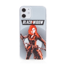 Kryt MARVEL pro Apple iPhone 12 mini - Black Widow - gumový - černý