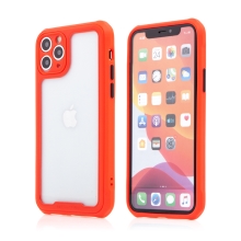 Kryt pre Apple iPhone 11 Pro - plast/guma - presné výrezy na fotoaparát - červený