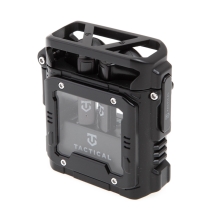Sluchátka Bluetooth bezdrátová Tactical Vision StrikePods - kovové pouzdro - průhledné / černé