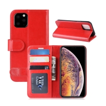 Pouzdro pro Apple iPhone 11 Pro Max - prostor pro platební karty - umělá kůže - červené