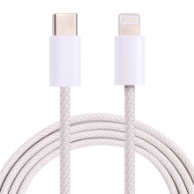 Synchronizační a nabíjecí kabel - USB-C - Lightning pro Apple zařízení - tkanička - 1m - šedý