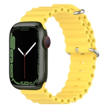 Remienok pre Apple Watch 41 mm / 40 mm / 38 mm - oceán - silikónový - žltý
