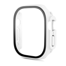 Tvrdené sklo + rámik pre Apple Watch Ultra 49 mm - biele