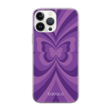 Kryt BABACO pre Apple iPhone 12 / 12 Pro - Motýlí efekt - gumový - fialový