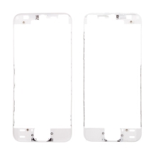 Plastový rámik predného panela pre Apple iPhone 5S / SE - biely - kvalita A