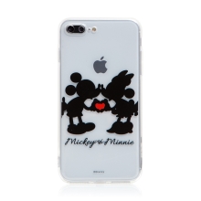 Kryt DISNEY pro Apple iPhone 7 Plus / 8 Plus - zamilovaní Mickey a Minnie - gumový - průhledný