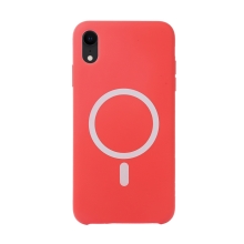 Kryt pro Apple iPhone Xr s podporou MagSafe - silikonový - červený