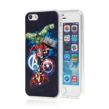 Kryt MARVEL pro Apple iPhone 5 / 5S / SE - Avengers - gumový