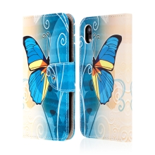 Pouzdro pro Apple iPhone Xr - stojánek + prostor pro platební karty - umělá kůže - motýl