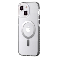 Kryt KINGXBAR PQY pro Apple 14 Plus - podpora MagSafe - plastový / gumový - barevný přechod - šedý