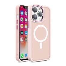 Kryt pro Apple iPhone 15 Pro - podpora MagSafe - plastový / silikonový - růžový