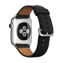 Řemínek pro Apple Ultra 49mm / Watch 4 / 5 / 6 / SE / 42mm 1 / 2 / 3 - kožený - černý
