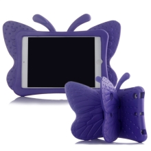 Pouzdro pro děti pro Apple iPad mini 1 / 2 / 3 / 4 / 5 - 3D motýl - stojánek - pěnové - fialové