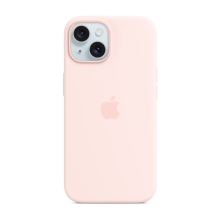 Originální kryt pro Apple iPhone 15 - MagSafe - silikonový - světle růžový