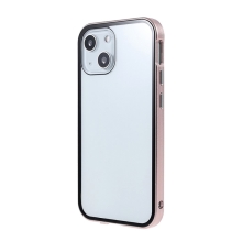 Kryt pro Apple iPhone 13 - 360° ochrana - magnetické uchycení - skleněný / kovový - růžový