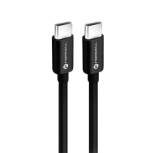 Synchronizačný a nabíjací kábel FORCELL USB-C / USB-C - 50 cm - čierny