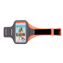 Športové puzdro pre Apple iPhone vrátane veľkostí Plus a Max - reflexné prvky - oranžové