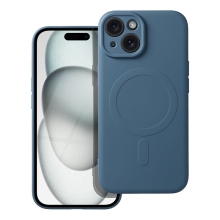 Kryt pre Apple iPhone 15 Plus - Podpora MagSafe - silikónový - modrý
