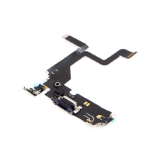 Napájací a dátový konektor s flex káblom + mikrofóny pre Apple iPhone 14 Pro - fialový - kvalita A+