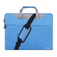Pouzdro se zipem HAWEEL pro Apple MacBook Pro 15" / Pro 16" - postranní kapsa a ucha - modré