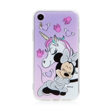 DISNEY kryt pre Apple iPhone Xr - Minnie Mouse - Minnie a jednorožec - gumový