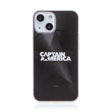 Kryt MARVEL pro Apple iPhone 13 mini - Kapitán Amerika - gumový - černý