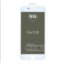Tvrzené sklo (Tempered Glass) "5D" pro Apple iPhone 7 / 8 - 2,5D - bílý rámeček - privacy - 0,3mm