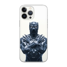 Kryt MARVEL pro Apple iPhone 12 / 12 Pro - Black Panther - gumový - průhledný