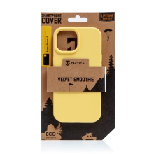 Kryt TACTICAL Velvet Smoothie pro Apple iPhone 15 - příjemný na dotek - silikonový - banánově žlutý