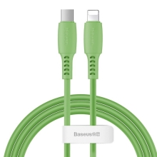 Synchronizační a nabíjecí kabel BASEUS - Lightning pro Apple zařízení - USB-C - 1,2m - zelený