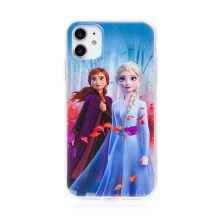 DISNEY kryt pre Apple iPhone 11 - Ľadové kráľovstvo - Anna a Elsa - gumový