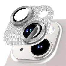Tvrdené sklo pre Apple iPhone 13 / 13 mini - na objektív zadného fotoaparátu - strieborné