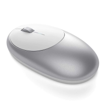 Optická bezdrôtová myš SATECHI - Bluetooth 5.0 - nabíjanie cez USB-C - strieborná / biela