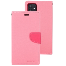 MERCURY Fancy Diary puzdro pre Apple iPhone 11 - umelá koža - ružové