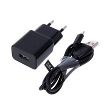 2v1 nabíjecí sada MAXLIFE pro zařízení s Micro USB - EU adaptér a kabel Micro USB - černá