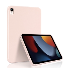 Kryt pro Apple iPad mini 6 - příjemný na dotek - silikonový - pískově růžový