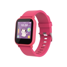 Chytré hodinky pro děti MAXLIFE - tlakoměr / krokoměr / měřič tepu - Bluetooth - růžové